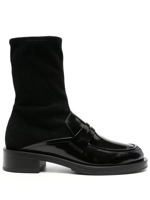 Đôi giày cao cổ da bò 5050 màu đen cho phụ nữ - Thu/Đông 2024