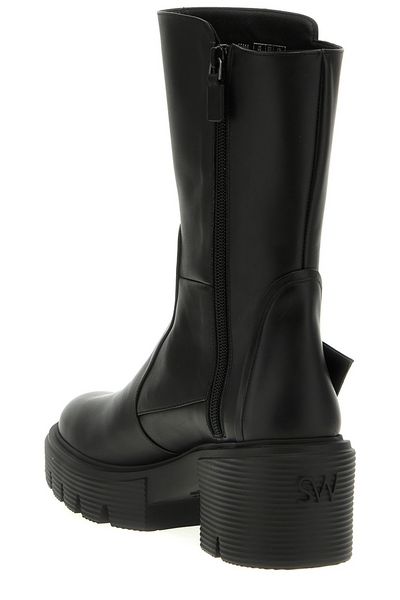 Giày Boots Nữ Màu Đen Phong Cách 23FW