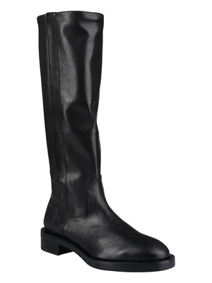 Giày Boot Da Nữ Đen FW23