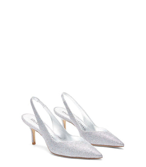 STUART WEITZMAN Elegant Silver Slingback Pumps - Size 5.5