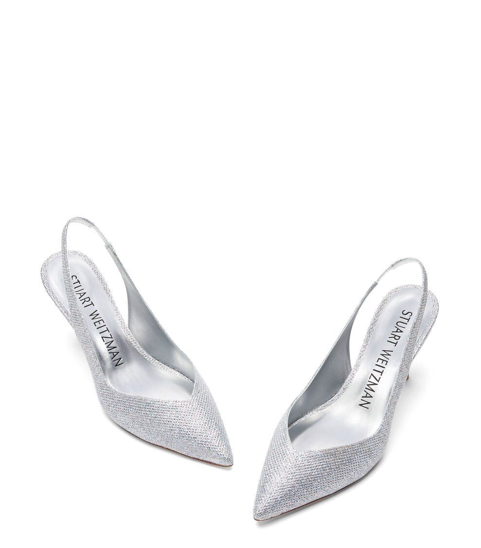 STUART WEITZMAN Elegant Silver Slingback Pumps - Size 5.5