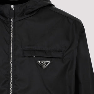 PRADA Black Polyamide Men's Jacket for FW24