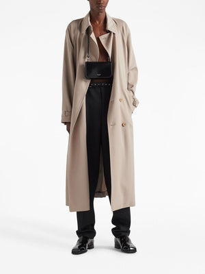 PRADA Mens Nude & Neutrals Wool Trench for SS24