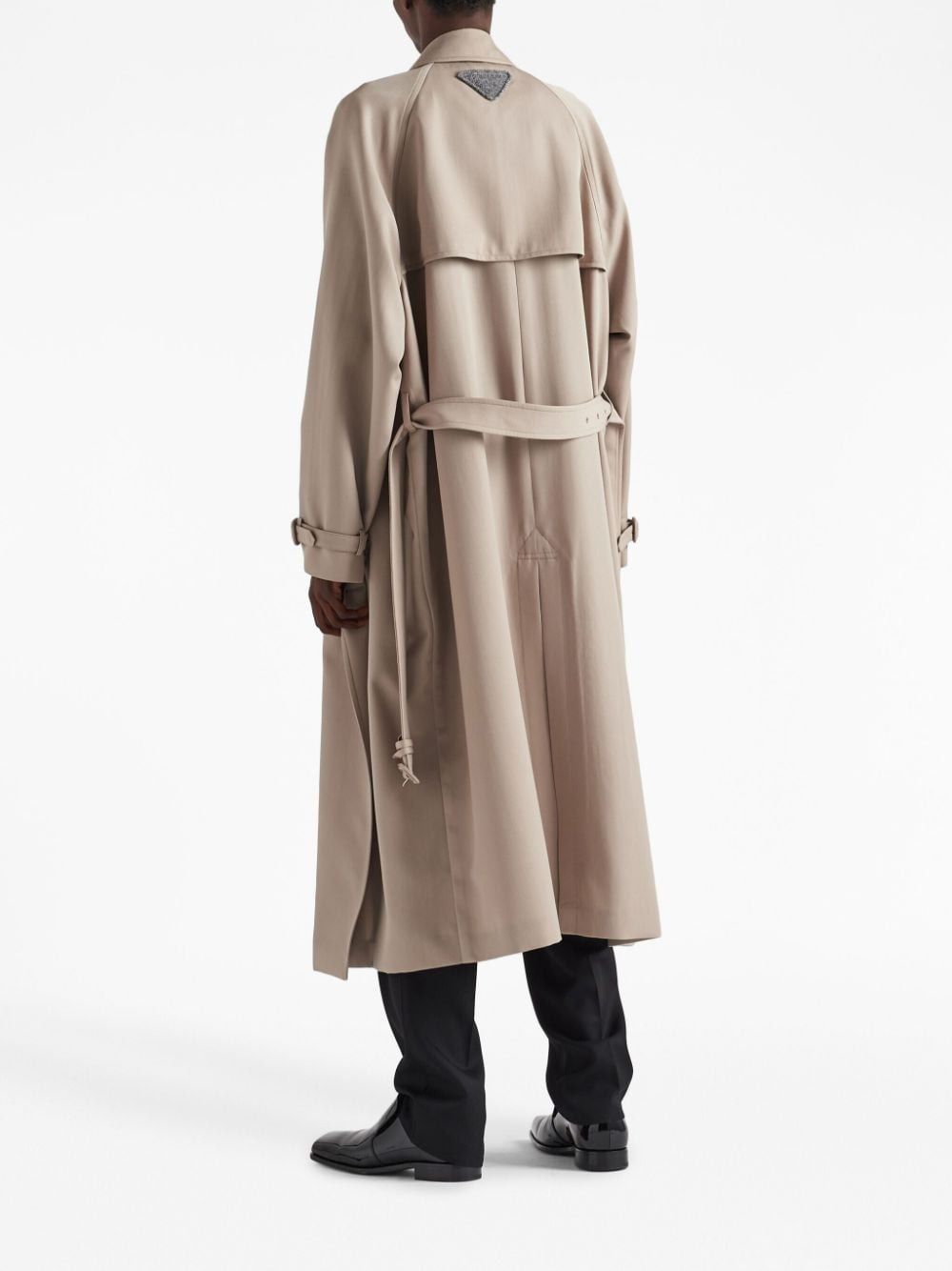 PRADA Mens Nude & Neutrals Wool Trench for SS24