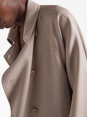 PRADA Mens Nude & Neutrals Wool Trench for SS24