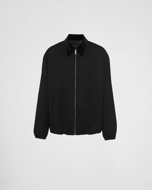 PRADA Sleek Nero Gabardine Blouson Jacket