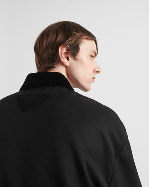 PRADA Sleek Nero Gabardine Blouson Jacket