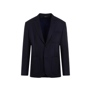 BRIONI Elegant Blue Wool-Silk Jacket