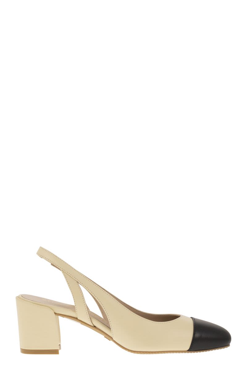 STUART WEITZMAN Sleek 50 - Pointed Pumps in Cream/Black