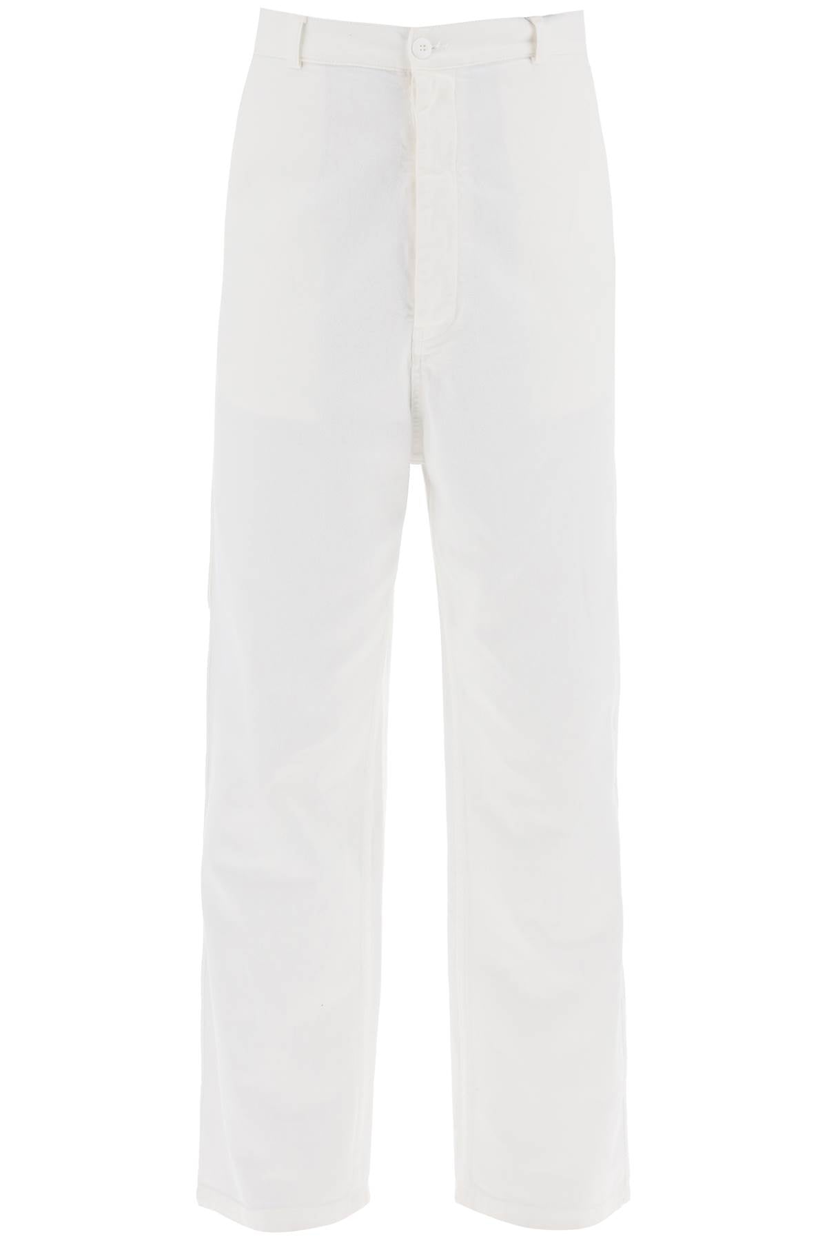 MM6 MAISON MARGIELA Men's Cotton Bull Pants in White for SS24