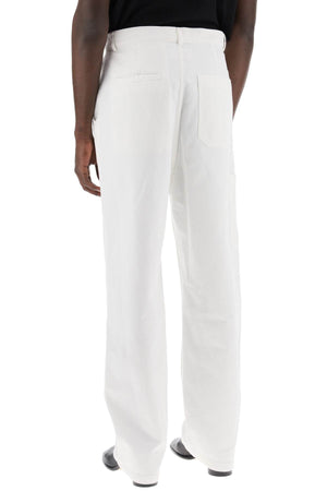 MM6 MAISON MARGIELA Men's Cotton Bull Pants in White for SS24