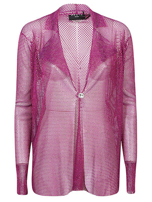 SANTA BRANDS Fuchsia Single-Breasted Blazer Jacket for Women - FW23 Season