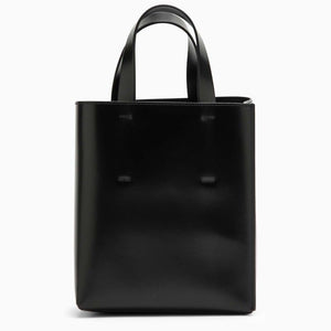 MARNI Mini Museo Smooth Leather Tote with Gold-Tone Accents and Removable Pouch - Brown