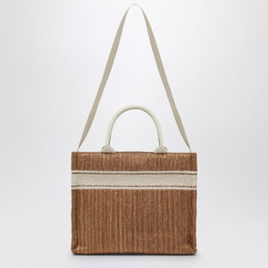 MARNI Mini Raffia-Effect Tote Handbag