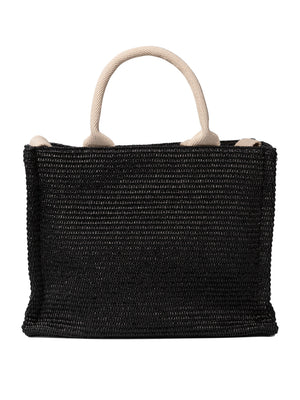 MARNI Raffia-Effect Medium Tote Handbag