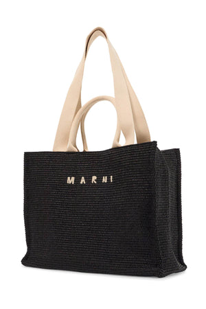 MARNI Large Raffia Effect Tote Handbag