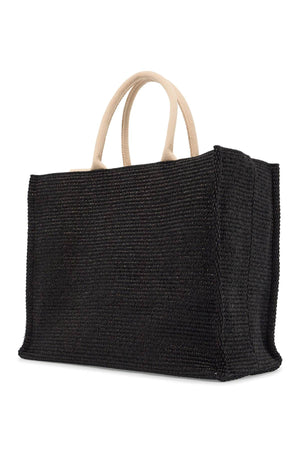 MARNI Large Raffia Effect Tote Handbag