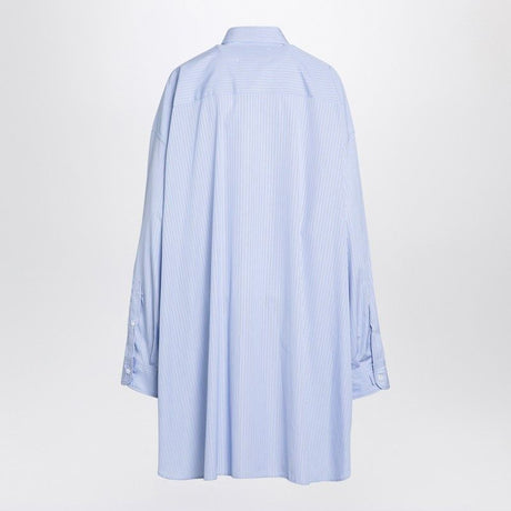 MAISON MARGIELA Light Blue Striped Oversized Shirt