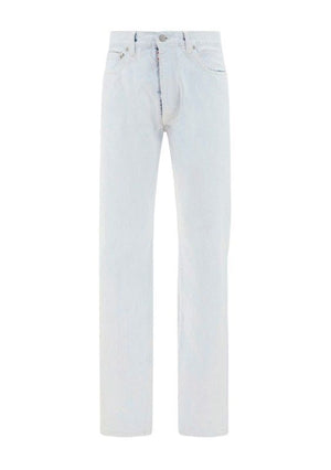 Quần jeans bó đương đứng kim loại nam - bộ sưu tập SS24