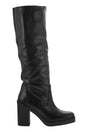 STUART WEITZMAN Knee-High Leather Boot with Block Heel - 80mm