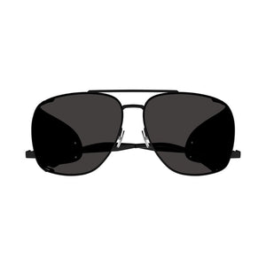 SAINT LAURENT Leon Leather Spoiler Sunglasses