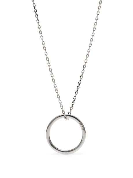 MAISON MARGIELA Statement Silver Circle Motif Pendant Necklace