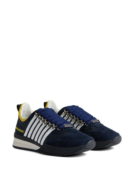 Navy Blue Multicolour Low Top Sneakers cho Nam