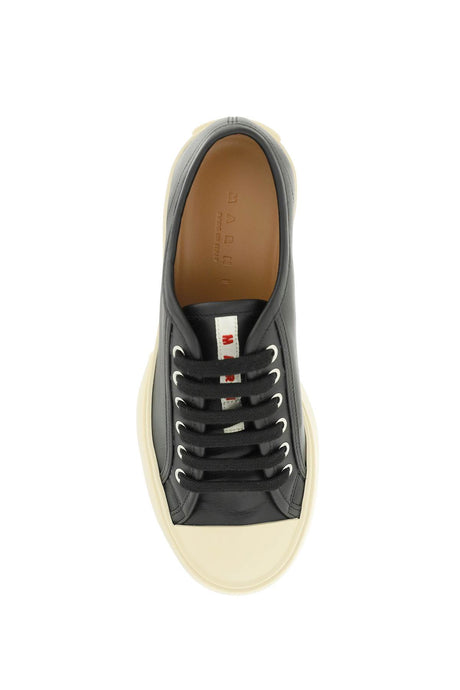 MARNI Black Calf Leather Sneakers for Men - SS24 Collection