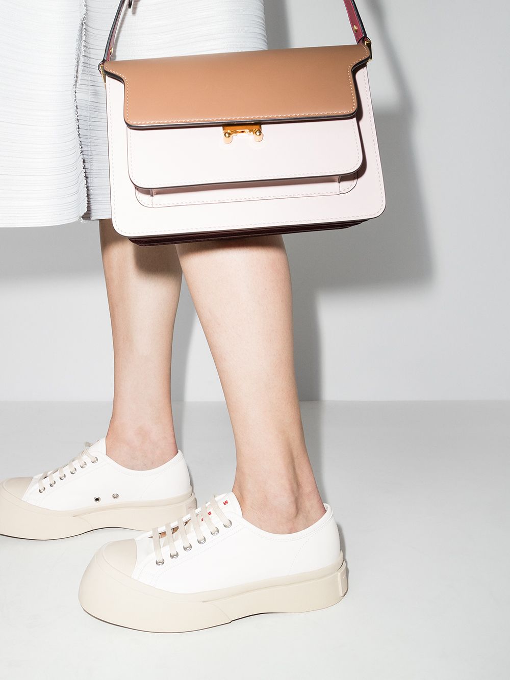 MARNI Lilywhite Corded Sneakers for Women - SS24 Collection