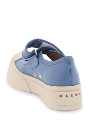 MARNI Chunky Leather Mary Jane Sneaker with Adjustable Strap