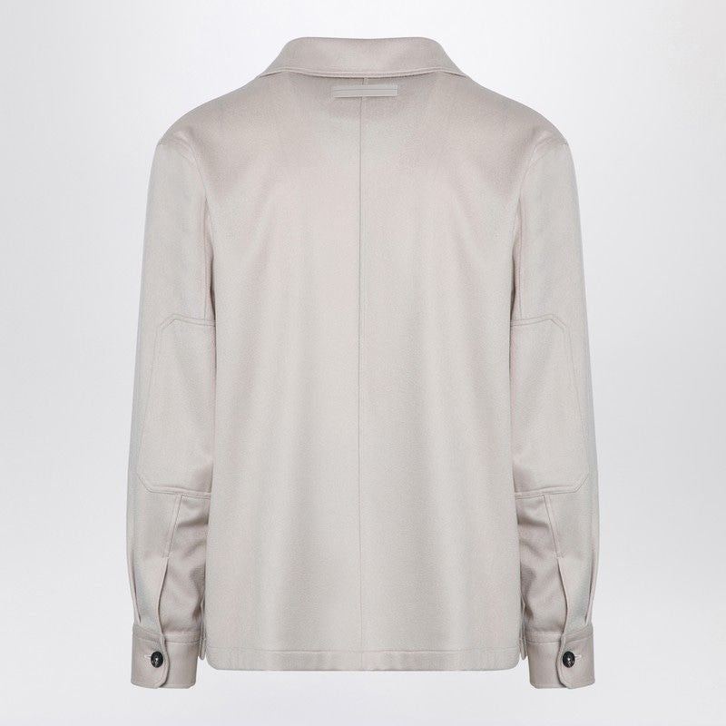 ZEGNA Classic Long Sleeve Cashmere Shirt-Jacket for Men