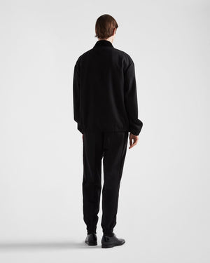 PRADA Classic Black Woven Pants for Men from the SS24 Collection