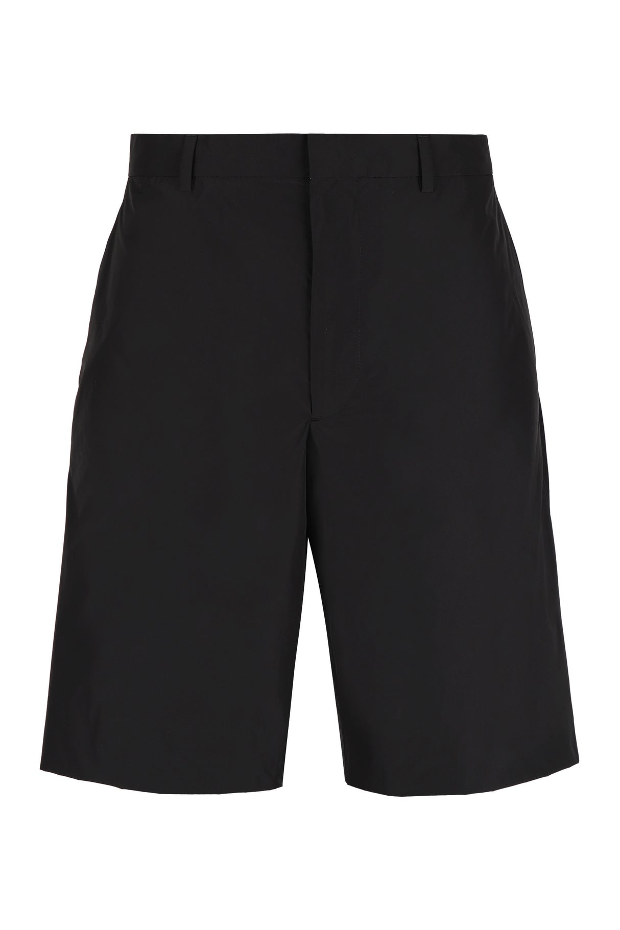 PRADA Black Polyester and Cotton Shorts for Men