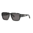 PHILIPP PLEIN Stylish Acetate Sunglasses with Marbled Black Frame