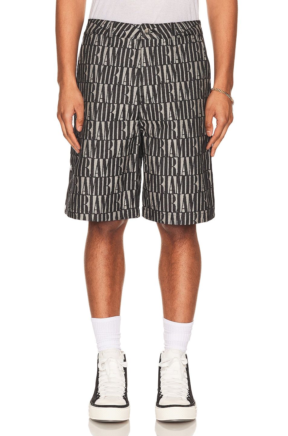 AMIRI Versatile Jacquard Snap Off Shorts for the Fashion-Forward Man