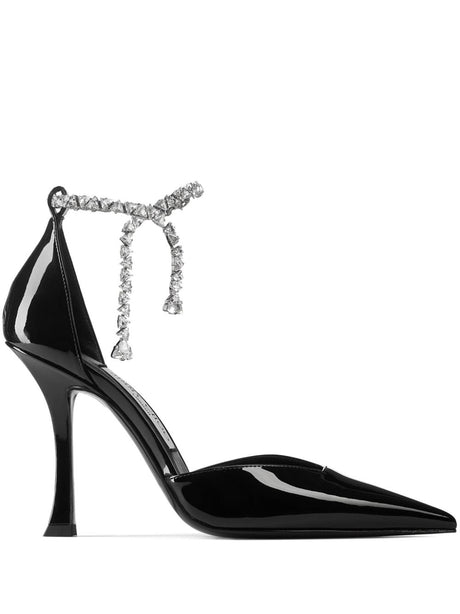 JIMMY CHOO Patent Leather Sculpted Heel Pumps - 100MM High