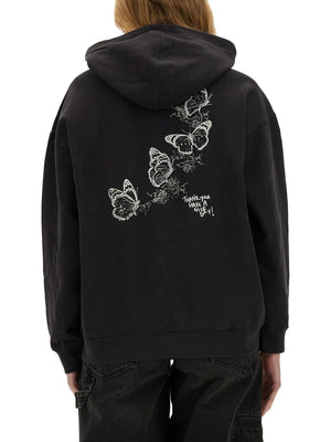 GANNI Oversized Heart Hoodie - Size S