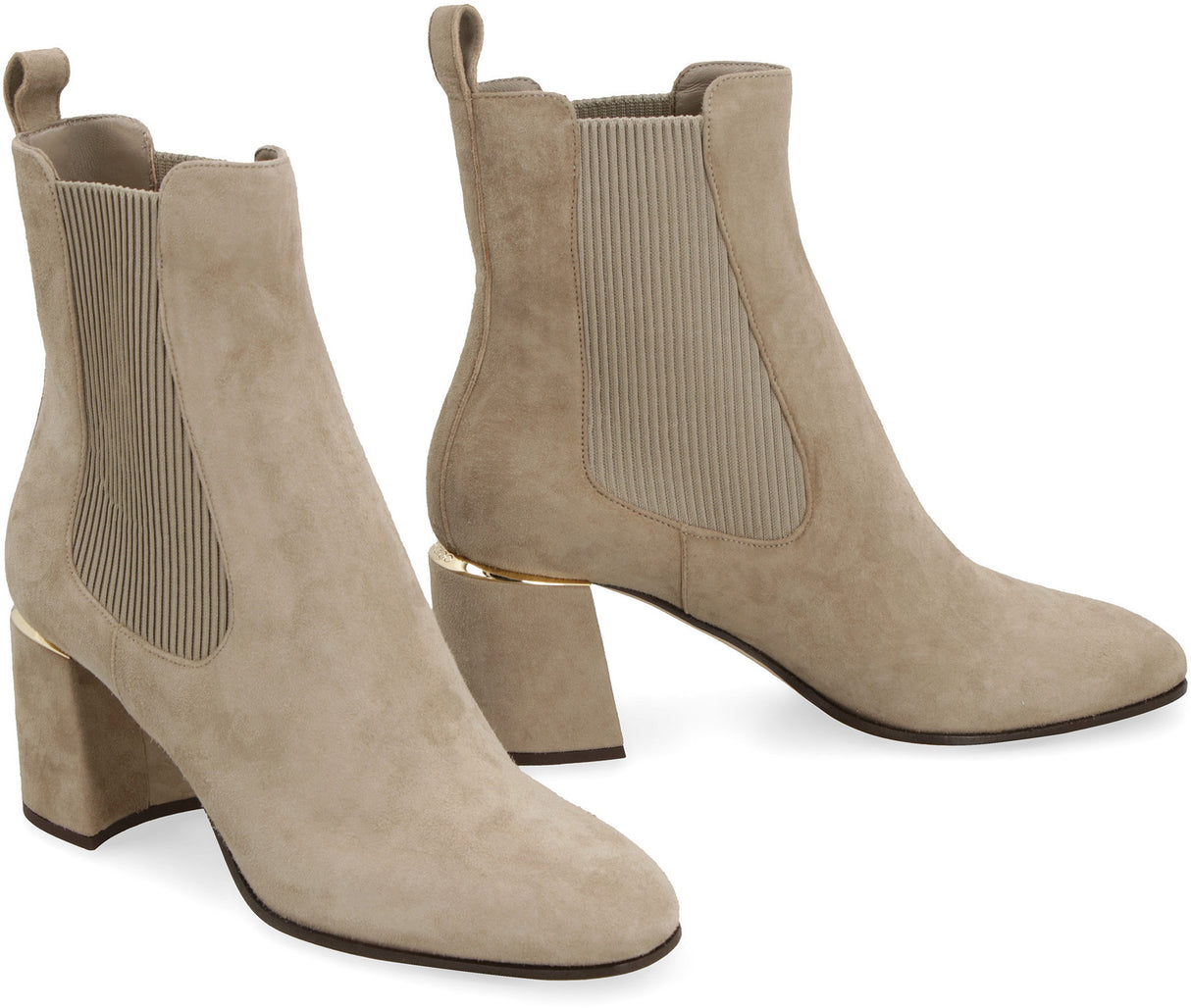 JIMMY CHOO The Sally 65 Suede Chelsea Boots in Tan for Women