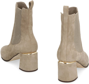 JIMMY CHOO The Sally 65 Suede Chelsea Boots in Tan for Women