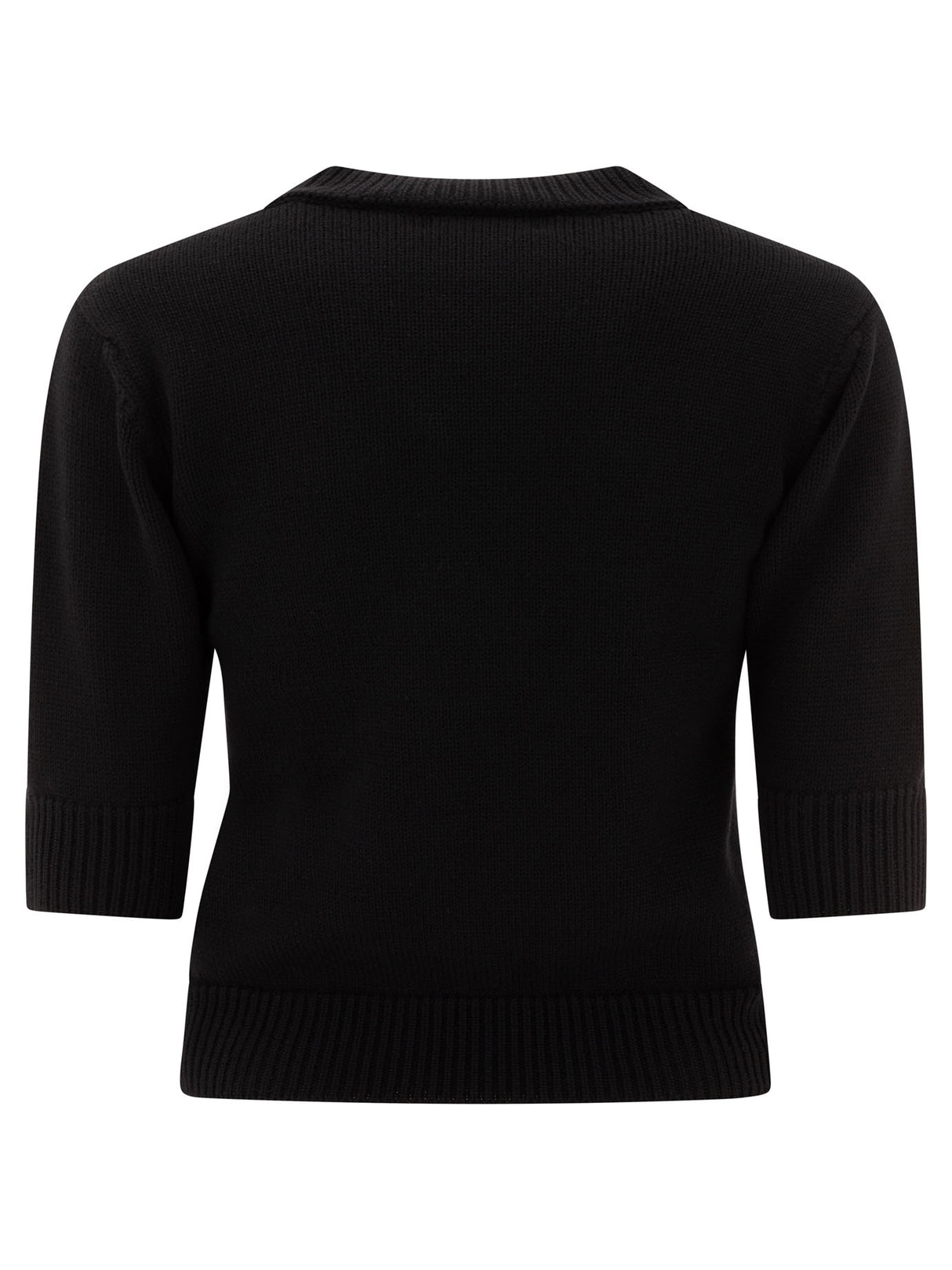 ELIE SAAB Embroidered Sweater with 3/4 Sleeves