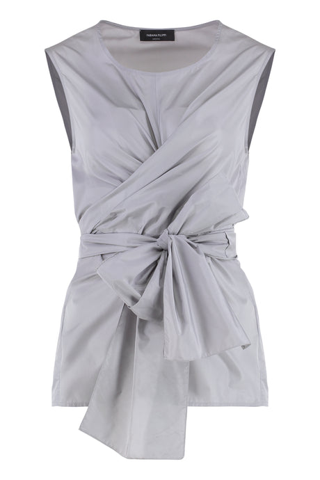 FABIANA FILIPPI Nylon Tank Top with Bow Fastening