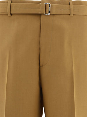 LANVIN Beige Belted Shorts for Men - SS24 Collection