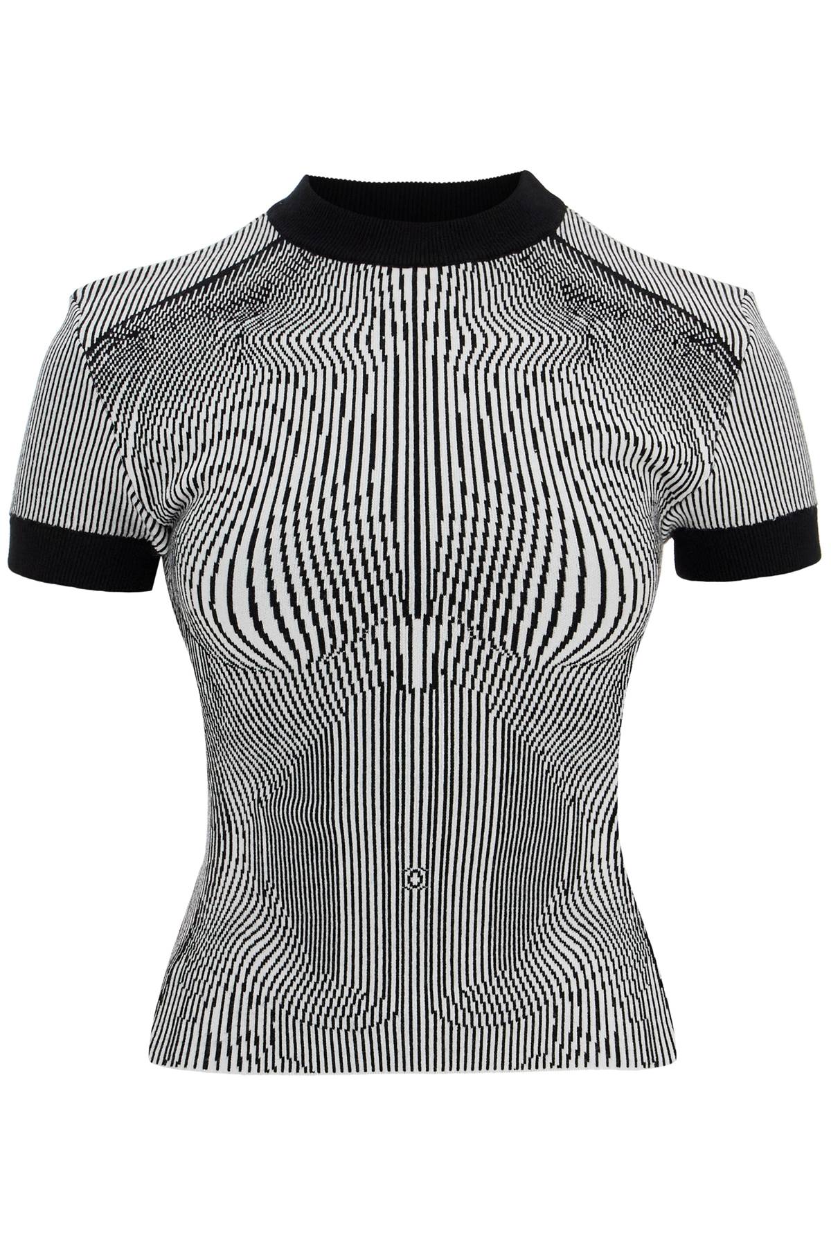 JEAN PAUL GAULTIER Striped Viscose T-Shirt for Women - Slim Fit - SS25 Collection