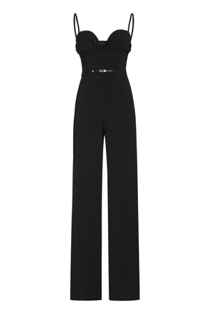 ELISABETTA FRANCHI Black Sweetheart Crepe Jumpsuit for Women