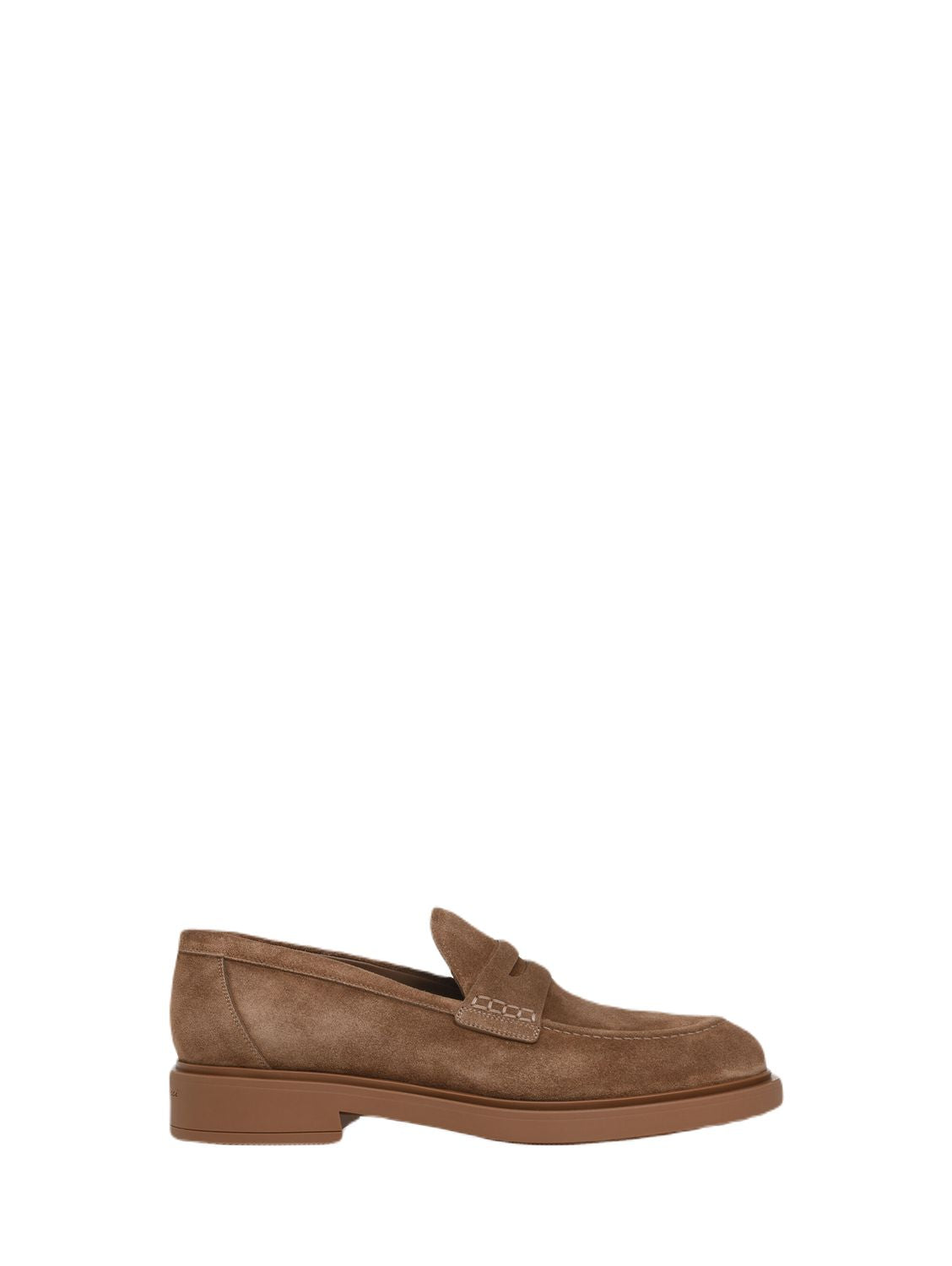 GIANVITO ROSSI Brown Suede Moccasins for Men | SS23 Collection