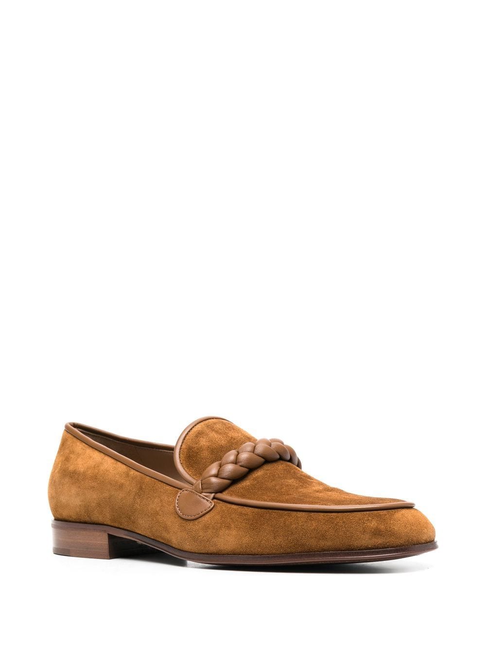 GIANVITO ROSSI Handcrafted Braided Suede Loafers for Men