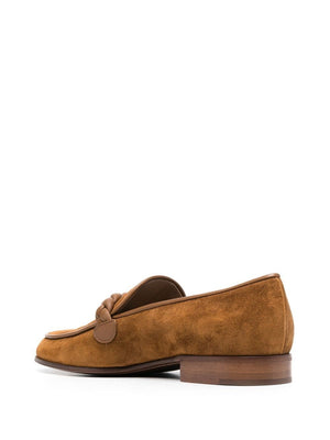 GIANVITO ROSSI Handcrafted Braided Suede Loafers for Men