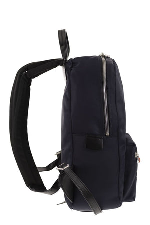 KITON Stylish Blue Backpack with Embroidered Logo for Men