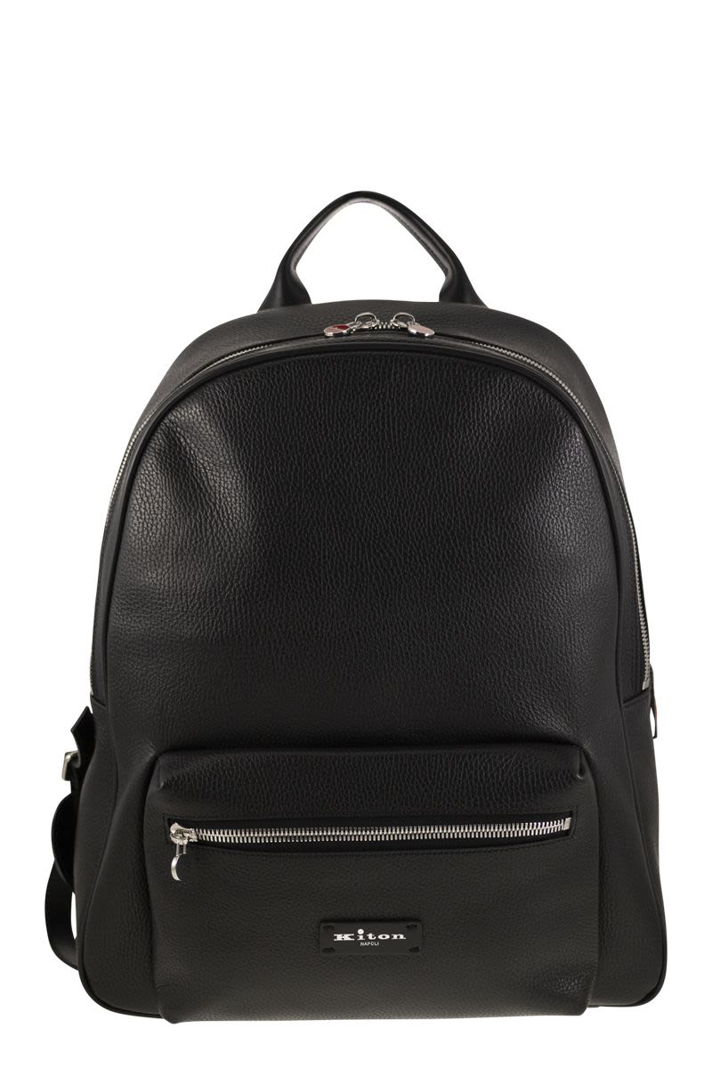 KITON Urban Nylon-Leather Hybrid Backpack W 33 x H 40 x D 16 cm