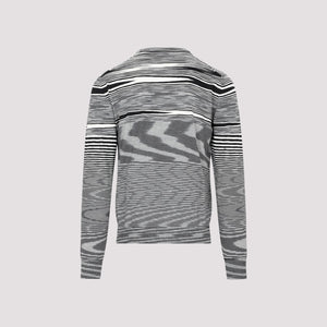 MISSONI Men's Grey Wool Knit Sweater for FW23